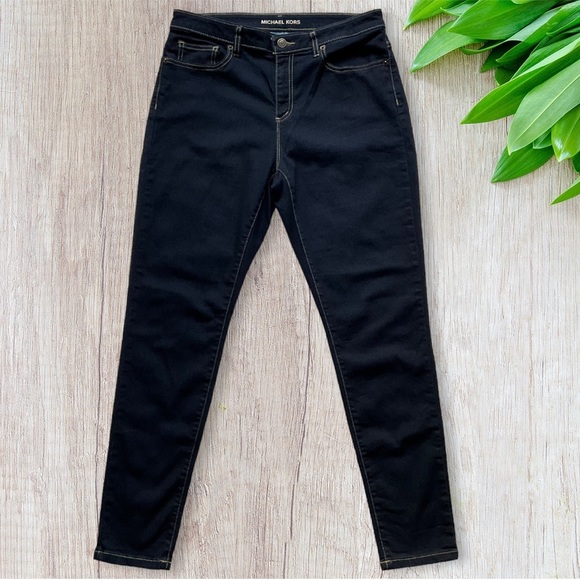 Michael Kors Izzy Skinny Dark Wash Stretch Jeans - Picture 2 of 13